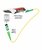 GLASVEZELKABEL-SET GROEN (KABEL MET KOPPELBLOK) (SC-APC/LC-APC) 2 METER